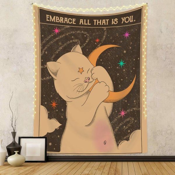 Wall Art | Retro Cartoon Polyester Fiber (Polyester) Tapestry 73x95cm (Cross-Border Sanding) Home Decor 73x95cm (Cross-Border Sanding)