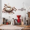 Wall Art | Retro Coffee Cup Letter Leaves Pvc Wall Sticker Wall Art 32*39CM/fun-f8 Home Decor 32*39CM/fun-f8