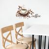 Wall Art | Retro Coffee Cup Letter Leaves Pvc Wall Sticker Wall Art 32*39CM/fun-f8 Home Decor 32*39CM/fun-f8