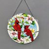 Wall Art | Retro Flower Arylic Pendant Flower Twin Birds Home Decor Flower Twin Birds