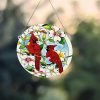 Wall Art | Retro Flower Arylic Pendant Flower Twin Birds Home Decor Flower Twin Birds