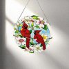 Wall Art | Retro Flower Arylic Pendant Flower Twin Birds Home Decor Flower Twin Birds