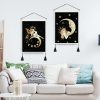 Wall Art | Retro Human Starry Sky Moon Polyester Tapestry Wall Art 35x50cm Home Decor 35x50cm