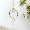 Wall Art | Simple Style Circle Crystal Metal Wind Chime Home Decor Wall Art