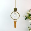 Wall Art | Simple Style Circle Crystal Metal Wind Chime Home Decor Wall Art