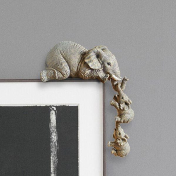 Wall Art | Simple Style Elephant Synthetic Resin Ornaments Home Decor Wall Art