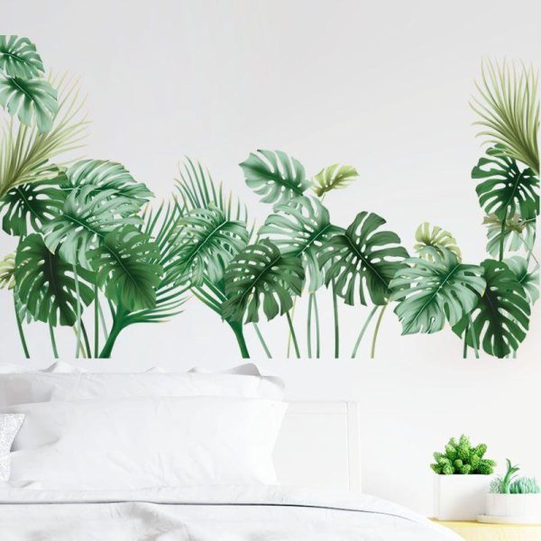 Wall Art | Vacation Plant Pvc Wall Sticker Wall Art 30*90CM*2PCS Home Decor 30*90CM*2PCS