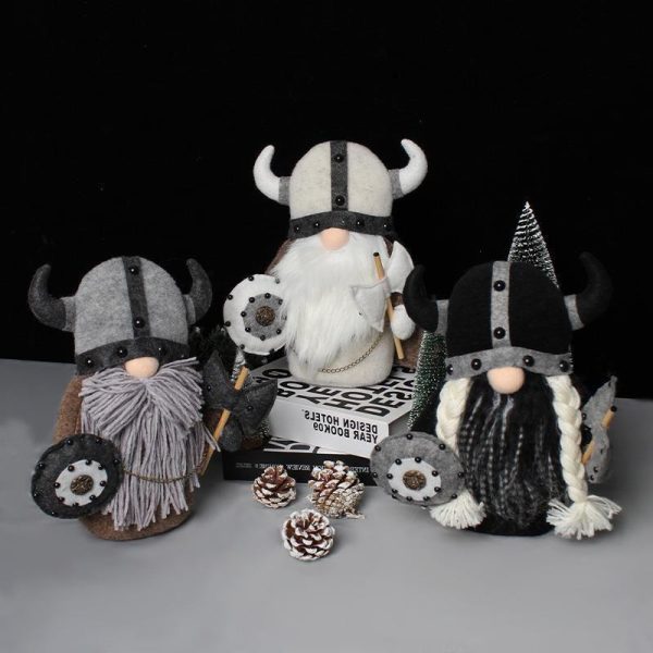 Artificial Decorations | Cartoon Home Decoration Decoration Viking Warrior Gnome Doll Artificial Decorations Artificial Decorations