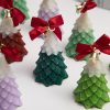 Candles & Holders | Christmas Cute Christmas Tree Wax Candle Fishbone Pine Christmas Tree (Dark Green) Candles & Holders Candles & Holders