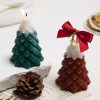 Candles & Holders | Christmas Cute Christmas Tree Wax Candle Fishbone Pine Christmas Tree (Dark Green) Candles & Holders Candles & Holders