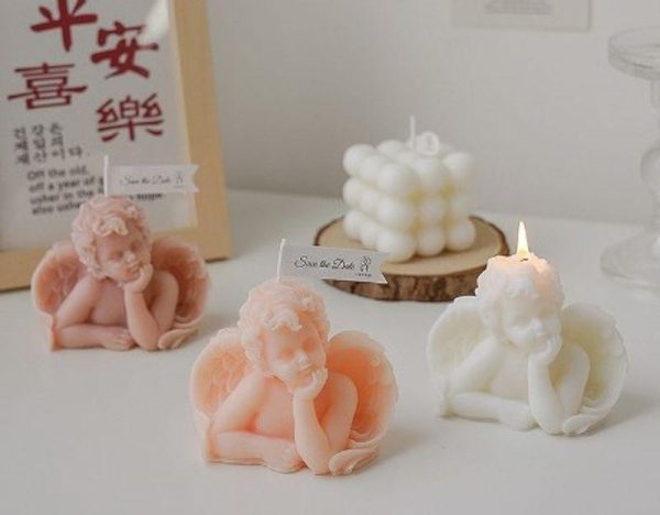 Candles & Holders | Cute Angel Wax Candle Angel Aromatherapy Candle Milky White (English Pear Freesia) Candles & Holders Angel Aromatherapy Candle Milky White (English Pear Freesia)