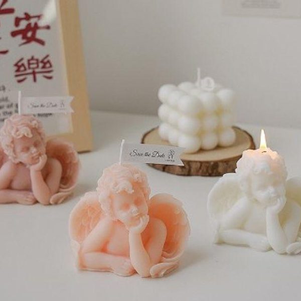 Candles & Holders | Cute Angel Wax Candle Angel Aromatherapy Candle Milky White (English Pear Freesia) Candles & Holders Angel Aromatherapy Candle Milky White (English Pear Freesia)