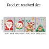 Wall Art | Christmas Cartoon Santa Claus Little Bear Elk Pvc Window Stickers Door Sticker 20*29cm*4pcs Home Decor 20*29cm*4pcs