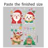 Wall Art | Christmas Cartoon Santa Claus Little Bear Elk Pvc Window Stickers Door Sticker 20*29cm*4pcs Home Decor 20*29cm*4pcs