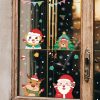 Wall Art | Christmas Cartoon Santa Claus Little Bear Elk Pvc Window Stickers Door Sticker 20*29cm*4pcs Home Decor 20*29cm*4pcs