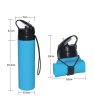 Drinkware | Casual Solid Color Silica Gel Water Bottles 1 Piece 600ML Drinkware 600ML