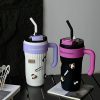 Drinkware | Cute Formal Solid Color Stainless Steel Water Bottles 1 Piece 860ml Drinkware 860ml